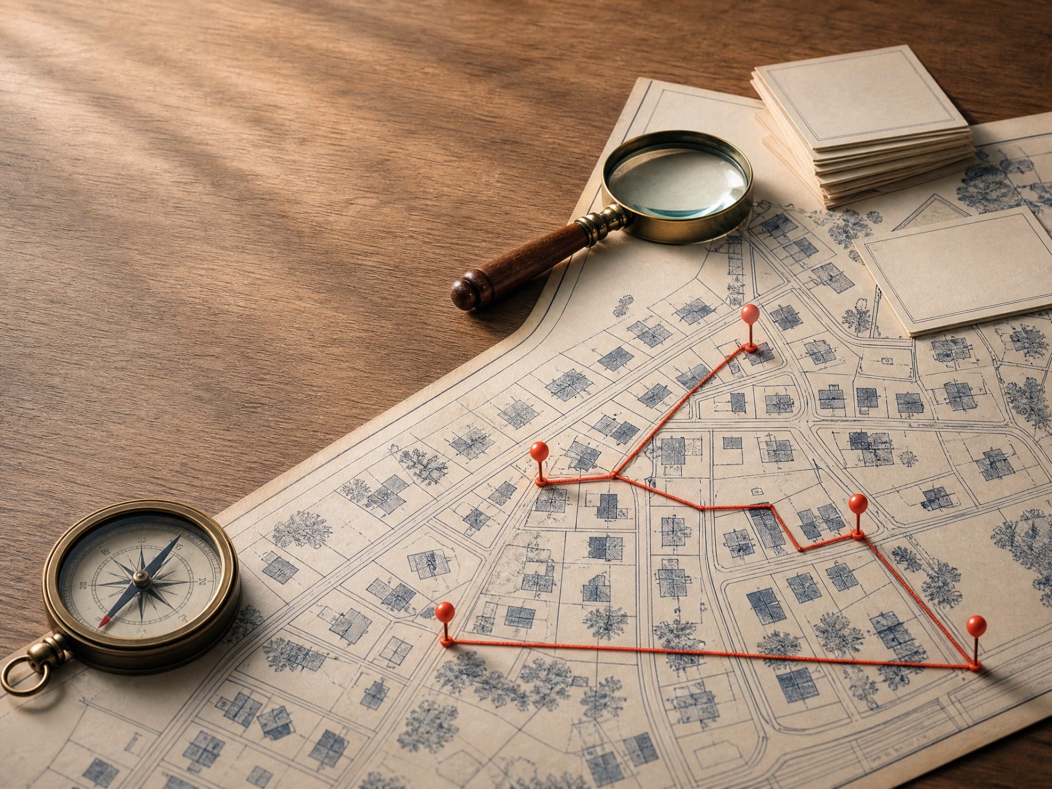 Property list and market research visual for a real-estate cold-calling campaign